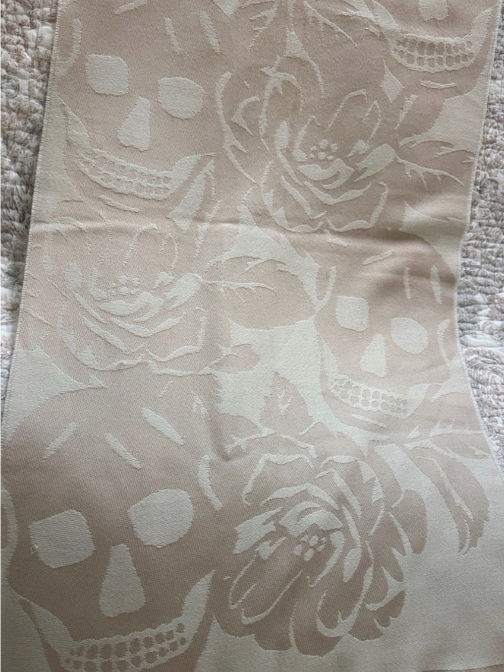 alexander mcqueen skull scarf wool 50x190 cm